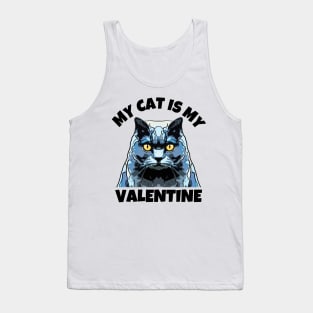 My Cat is My Valentine Tank Top